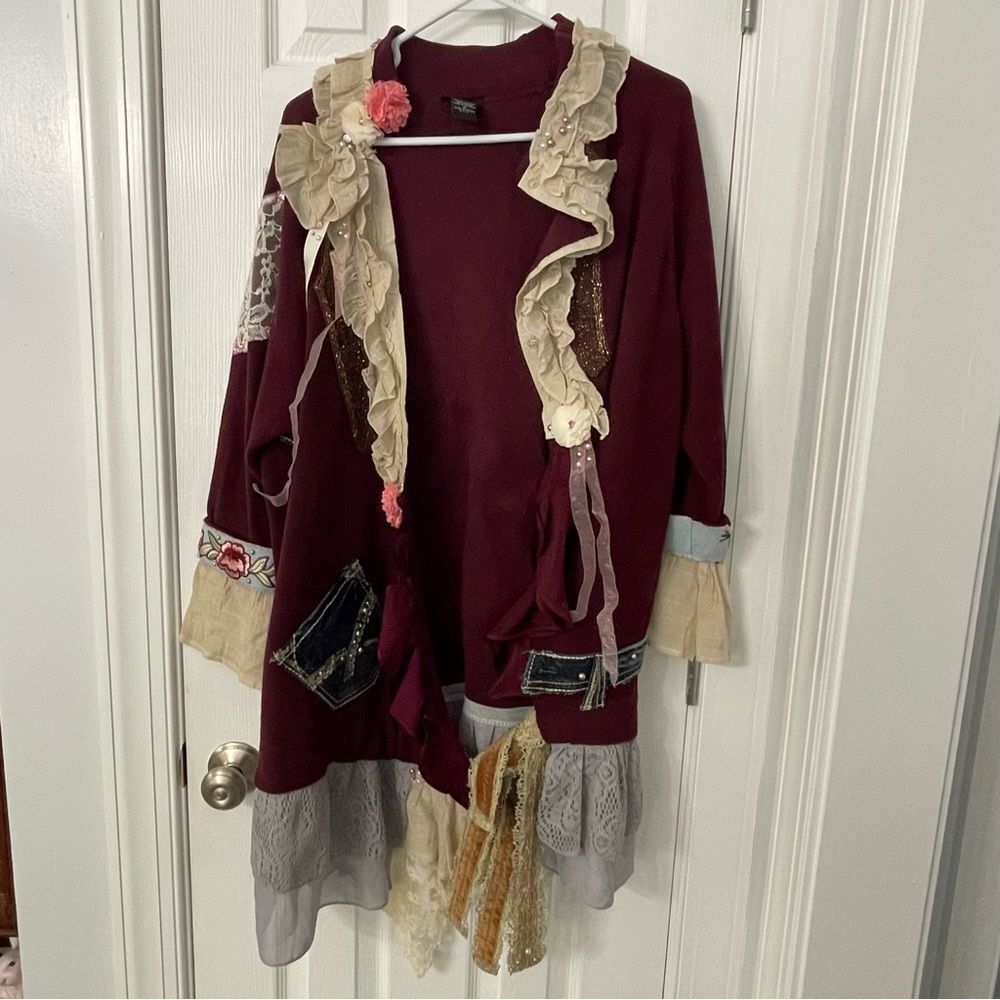 NY&Co. upcycled Boho cardigan sweater 
Size small